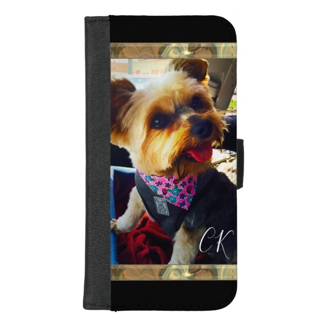 Your Photo and Monogram iPhone Wallet Case (Front)