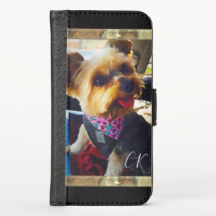 Your Photo and Monogram iPhone XS Wallet Case