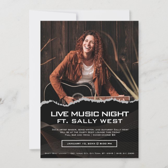 Your Photo and Music Event Flyer Invitation (Front)