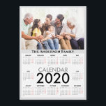 Your Photo and Name Customizable 2020 Calendar<br><div class="desc">Create your own magnetic photo calendar. Customize a 2020 calendar template with Your Photo and Custom Text</div>