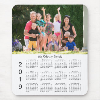 Your Photo and Name Personalized 2019 Calendar Mouse Pad