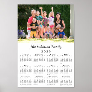 Your Photo and Name Personalized 2023 Calendar Poster