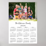 Your Photo and Name Personalized 2025 Calendar Poster<br><div class="desc">Keep the people you love nearby with a personalized 2025 calendar poster. Replace the sample photo and name with your own in the sidebar. The custom text is in a modern black script font. Below it is an easy to read black 2025 calendar on a white background. Calendar design copyright...</div>