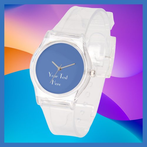 Your Photo and Text Clear Silicone Band Wrist Watch