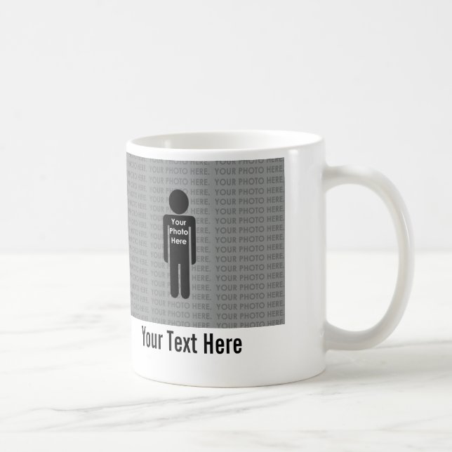 Your Photo and Text Here Custom Coffee Mug Cup (Right)