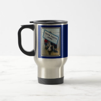 Your Photo and Text Personalized Travel Mugs