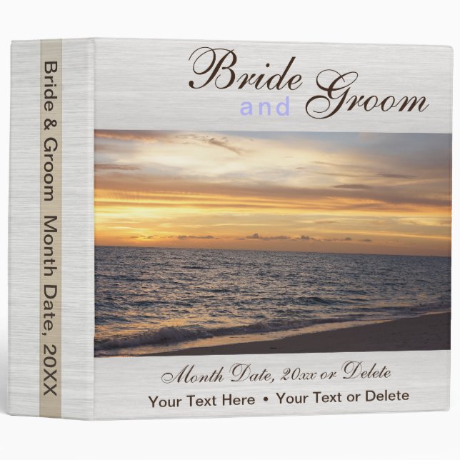 Your PHOTO and TEXT Wedding Photo Album Binder (Front/Spine)