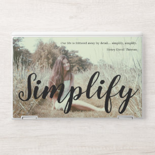 Your Photo and Typography Quote HP Laptop Skin
