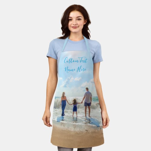 Your Photo Apron with Custom Text Name