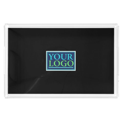 Your Photo Art or Logo on Black Acrylic Tray