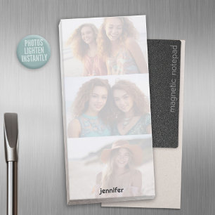 Your Photo Automatically Lightens in Background Magnetic Notepad