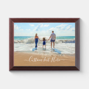 Your Photo Award Plaque with Custom Text Name