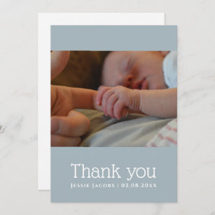 Your photo baby shower thank you card