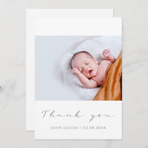 Your photo baby shower thank you card