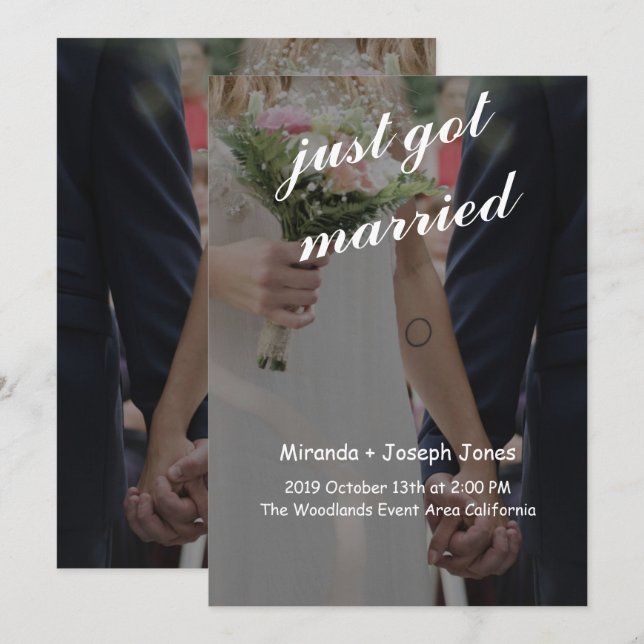 your Photo Background Invitation (Front/Back)