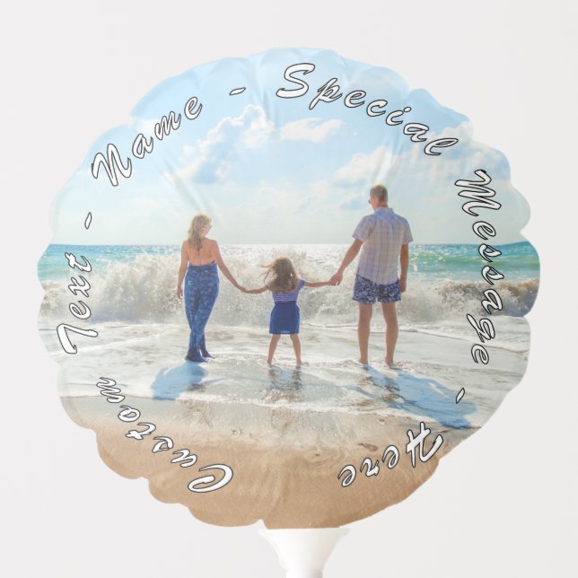 Your Photo Balloon Custom Text Personalized Gift (Front)