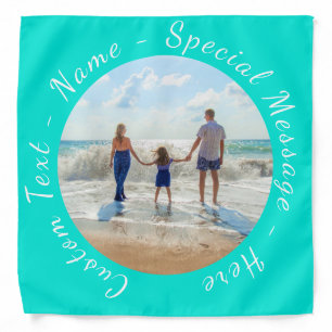 Your Photo Bandana with Custom Text and Colors