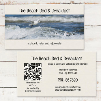 Your Photo Bed And Breakfast Beach Business Card by sunnysites at Zazzle