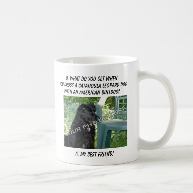 Your Photo! Best Friend Catahoula Leopard Dog Mix Coffee Mug (Right)