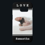 Your Photo Black and White LOVE Modern Elegant Samsung Galaxy S7 Case<br><div class="desc">Add elegant modern style to your Samsung Galaxy S7 cell phone with a stylish custom photo case. The black and white design features your picture, a trendy typewriter style "LOVE" and personalized name framing your custom picture. Text and image are all simple to customize or delete if preferred. Perfect to...</div>