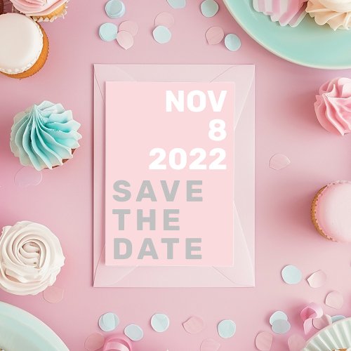 Your photo bold modern save the date card