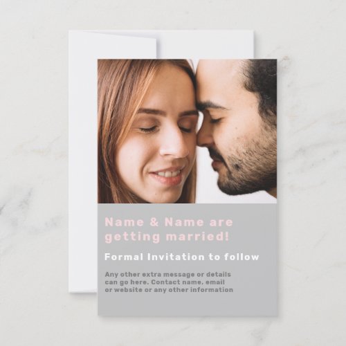 Your photo bold modern save the date card