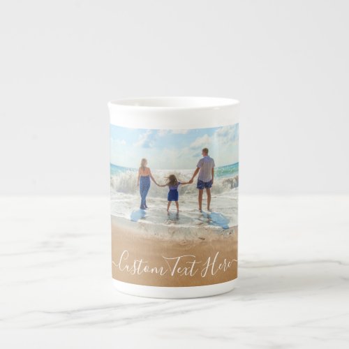 Your Photo Bone China Mug with Custom Text