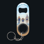 Your Photo Bottle Opener Keychain with Custom Text<br><div class="desc">Custom Photo and Text Bottle Opener Keychain - Unique Your Own Design - Personalized Dad / Mom / Kids / Family / Friends or Personal Bottle Opener Keychains Photo Gifts Accessories - Add Your Photo and Text / Name - Resize and move elements with Customization tool ! Choose font /...</div>
