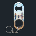 Your Photo Bottle Opener Keychain with Custom Text<br><div class="desc">Custom Photo and Text Bottle Opener Keychain - Unique Your Own Design - Personalized Dad / Mom / Kids / Family / Friends or Personal Bottle Opener Keychains Photo Gifts Accessories - Add Your Photo and Text / Name - Resize and move elements with Customization tool ! Choose font /...</div>