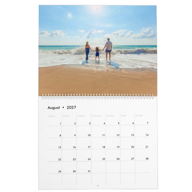 Your Photo Calendar Gift with Custom Text  (Aug 2027)