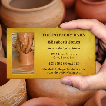 Your Photo Ceramic Artisan Pottery Business Card by sunnysites at Zazzle