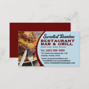 Your Photo Chef Cook Restaurant Catering Services Business Card by WhizCreations at Zazzle