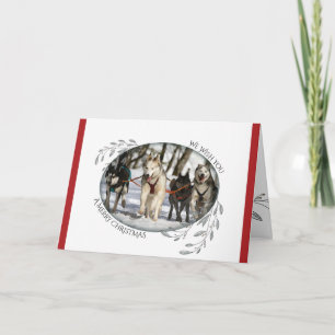 YOUR PHOTO Christmas Foliage and Berries Card