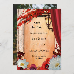 Your Photo Classic Floral Fall Save the Date Card
