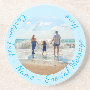 Your Photo Coaster with Custom Text