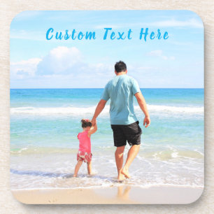 Your Photo Coaster with Custom Text