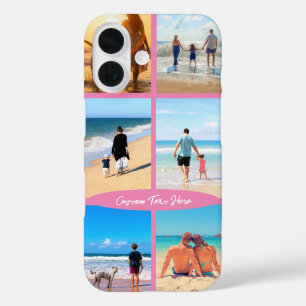 Your Photo Collage and Custom Text iPhone Case
