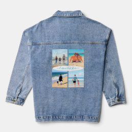 Your Photo Collage Denim Jacket with Custom Text
