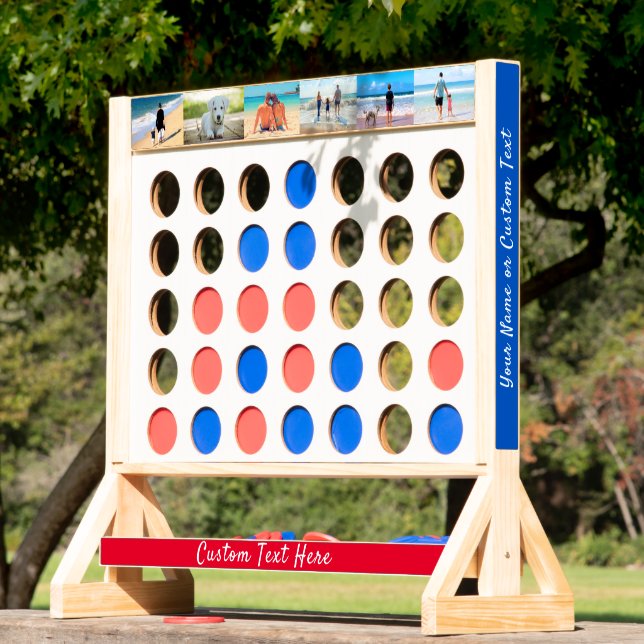 Your Photo Collage Fast Four with Custom Text (Lawn)