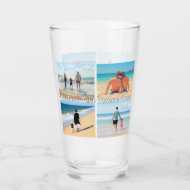 Your Photo Collage Glass Personalized Text