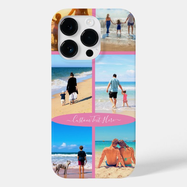 Your Photo Collage iPhone Case with Custom Text (Back)
