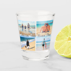 Your Photo Collage Shot Glass and Custom Text Name