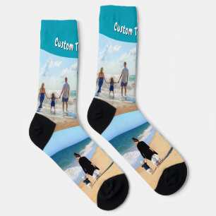 Your Photo Collage Socks Gift Personalized Text