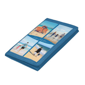 Your Photo Collage Wallet Gift with Custom Text