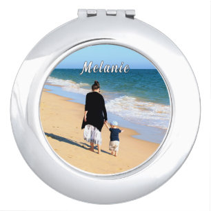 Your Photo Compact Mirror Gift Personalized Name