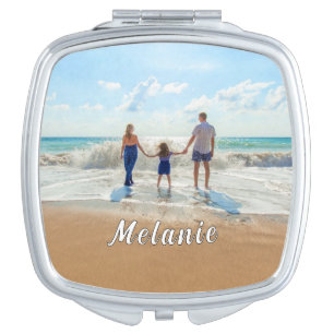 Your Photo Compact Mirror Gift Personalized Name