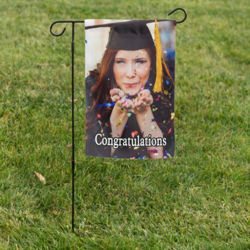 Your Photo Congratulations Graduation Garden Flag