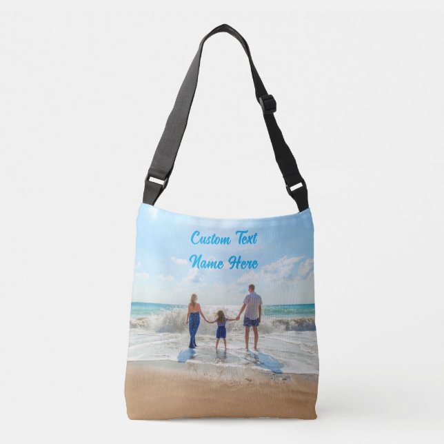 Your Photo Crossbody Bag with Custyom Text (Front)