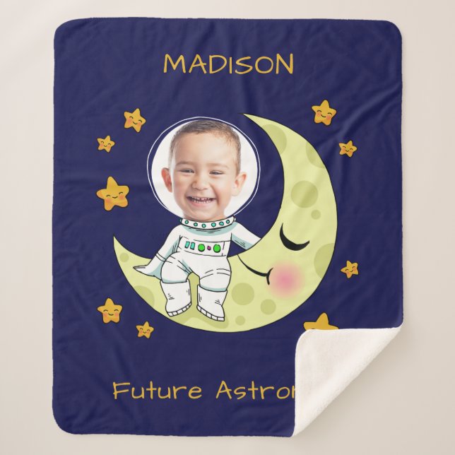 YOUR PHOTO custom Astronaut blankets (Front)