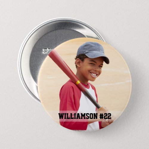 Your Photo Custom Baseball or Your Sport Round Button